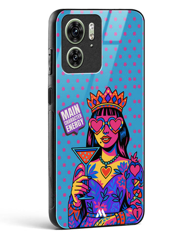 Main Character Energy Glass Case Phone Cover (Motorola)