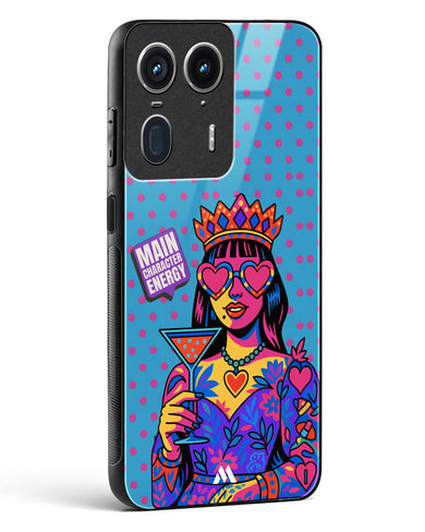 Main Character Energy Glass Case Phone Cover (Motorola)
