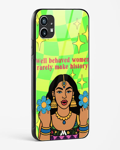History Maker Glass Case Phone Cover (Nothing)
