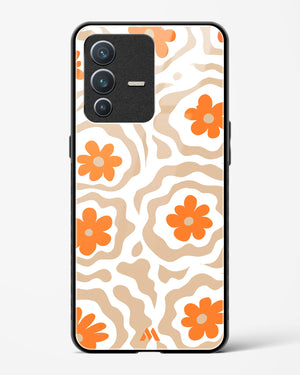 Retro Bloom Glass Case Phone Cover (Vivo)
