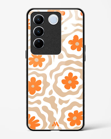Retro Bloom Glass Case Phone Cover (Vivo)