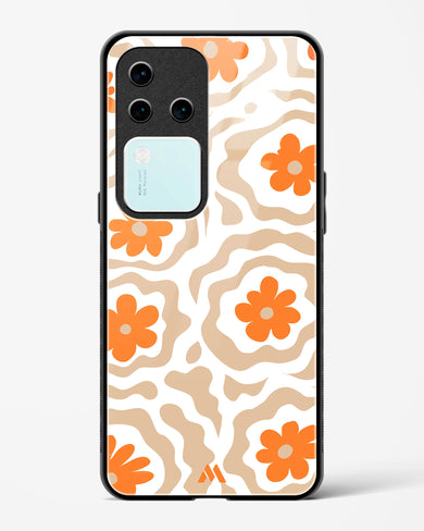 Retro Bloom Glass Case Phone Cover (Vivo)