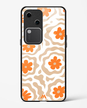 Retro Bloom Glass Case Phone Cover (Vivo)