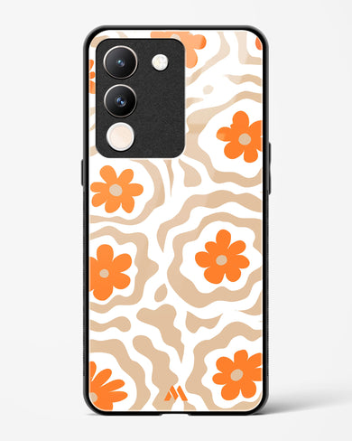Retro Bloom Glass Case Phone Cover (Vivo)