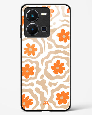Retro Bloom Glass Case Phone Cover (Vivo)