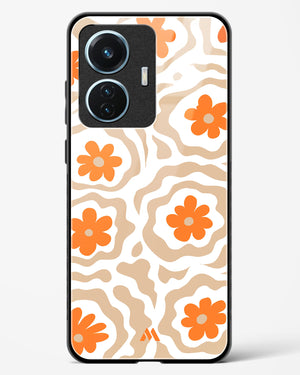 Retro Bloom Glass Case Phone Cover (Vivo)