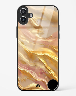 Golden Mirage Glass Case Phone Cover (Nothing)
