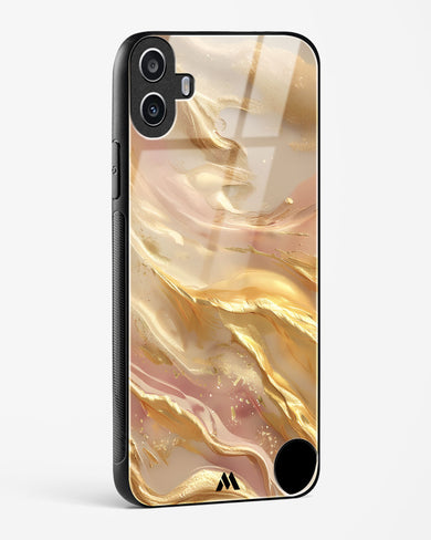 Golden Mirage Glass Case Phone Cover (Nothing)