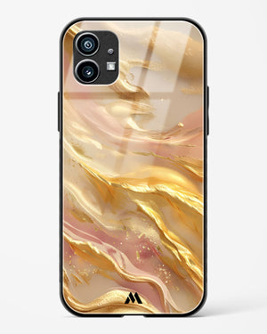Golden Mirage Glass Case Phone Cover (Nothing)