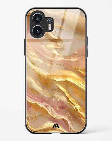 Golden Mirage Glass Case Phone Cover (Nothing)