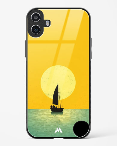 Golden Drift Glass Case Phone Cover (Nothing)