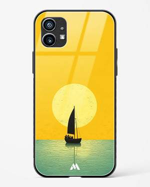 Golden Drift Glass Case Phone Cover (Nothing)