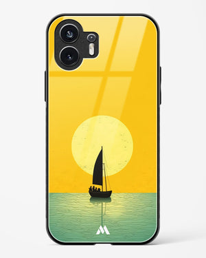 Golden Drift Glass Case Phone Cover (Nothing)