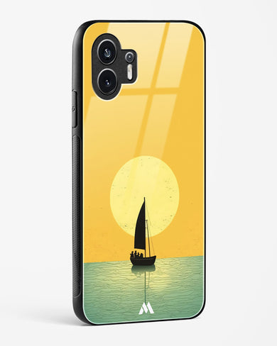 Golden Drift Glass Case Phone Cover (Nothing)