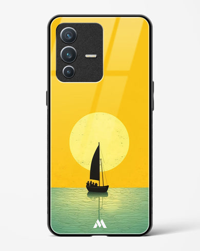 Golden Drift Glass Case Phone Cover (Vivo)