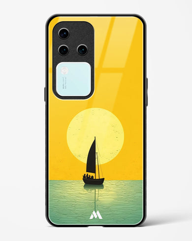 Golden Drift Glass Case Phone Cover (Vivo)
