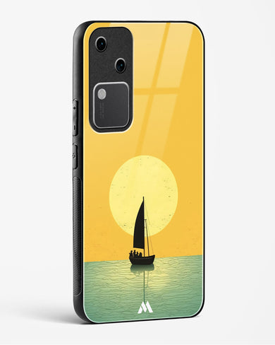 Golden Drift Glass Case Phone Cover (Vivo)