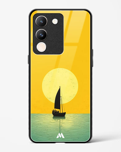 Golden Drift Glass Case Phone Cover (Vivo)