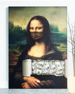 Masked Mona-Price of Art Canvas Gallery Wrap