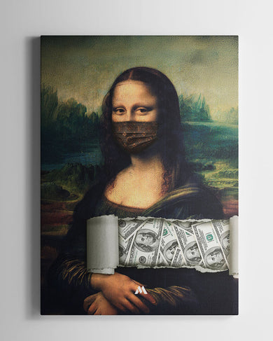 Masked Mona-Price of Art Canvas Gallery Wrap