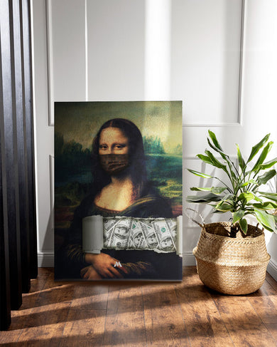 Masked Mona-Price of Art Canvas Gallery Wrap
