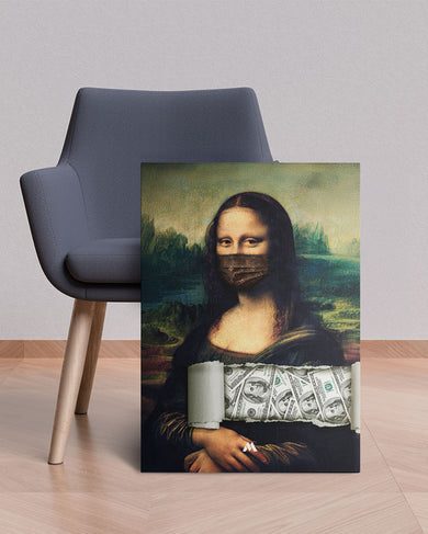 Masked Mona-Price of Art Canvas Gallery Wrap
