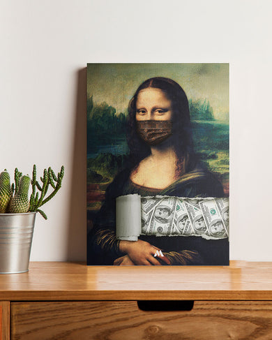 Masked Mona-Price of Art Canvas Gallery Wrap