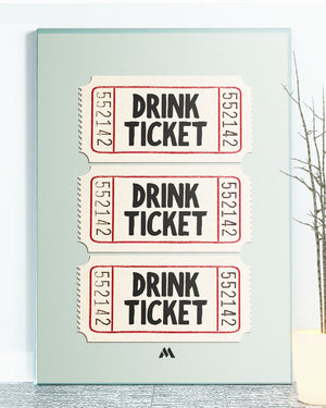 Drink Tickets Canvas Gallery Wrap