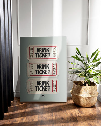 Drink Tickets Canvas Gallery Wrap