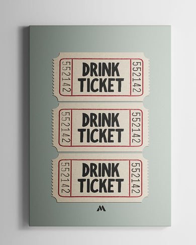 Drink Tickets Canvas Gallery Wrap