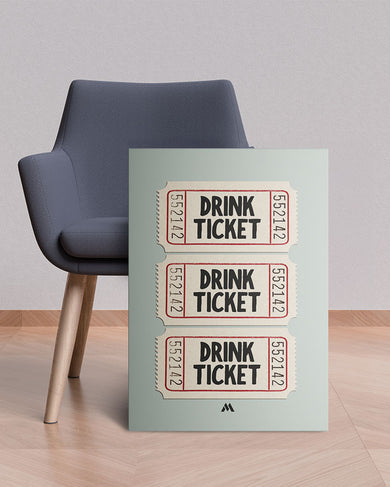 Drink Tickets Canvas Gallery Wrap