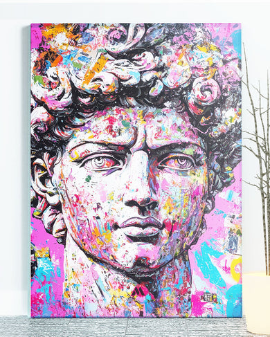 Neon David Canvas Gallery Wrap