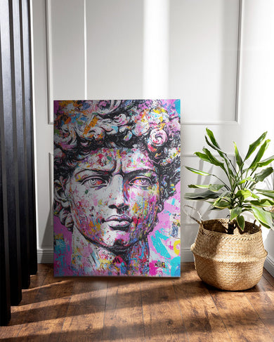 Neon David Canvas Gallery Wrap