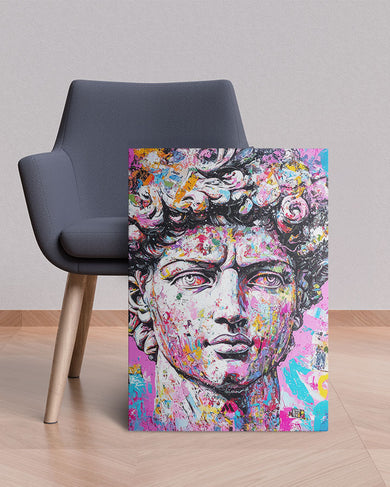 Neon David Canvas Gallery Wrap