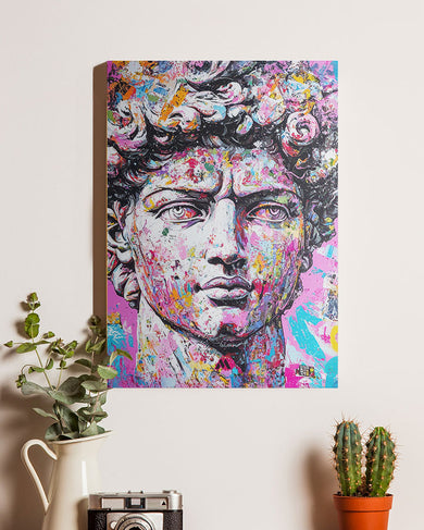 Neon David Canvas Gallery Wrap