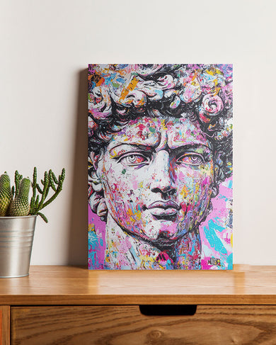 Neon David Canvas Gallery Wrap