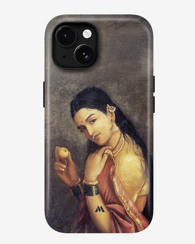 Lady With Fruit [Raja Ravi Varma] Gloss Shell Case (Apple)