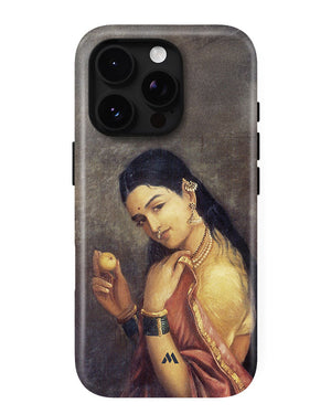 Lady With Fruit [Raja Ravi Varma] Gloss Shell Case (Apple)