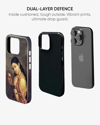 Lady With Fruit [Raja Ravi Varma] Gloss Shell Case (Apple)