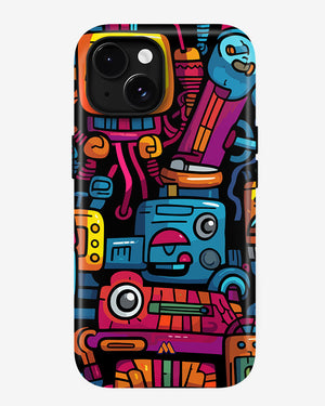 Doodle Robots Gloss Shell Case (Apple)