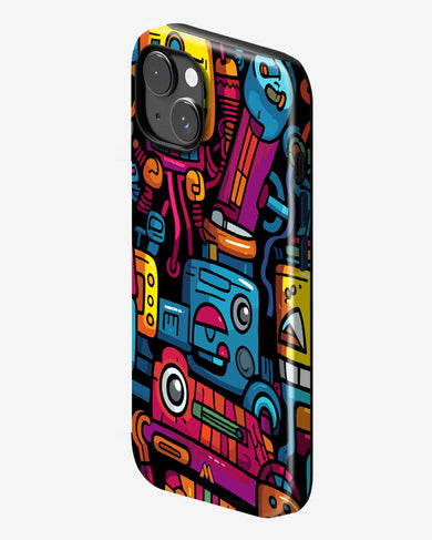 Doodle Robots Gloss Shell Case (Apple)
