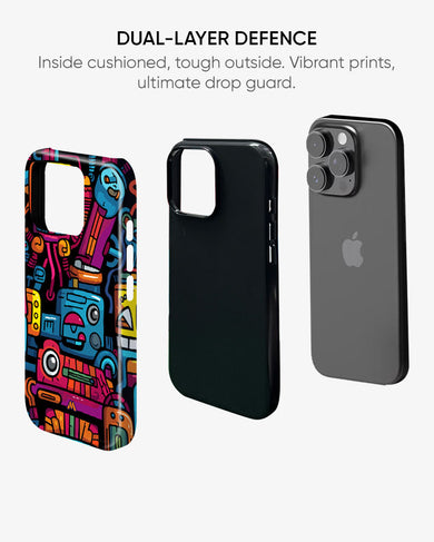 Doodle Robots Gloss Shell Case (Apple)