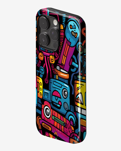 Doodle Robots Gloss Shell Case (Apple)