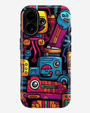 Doodle Robots Gloss Shell Case (Apple)