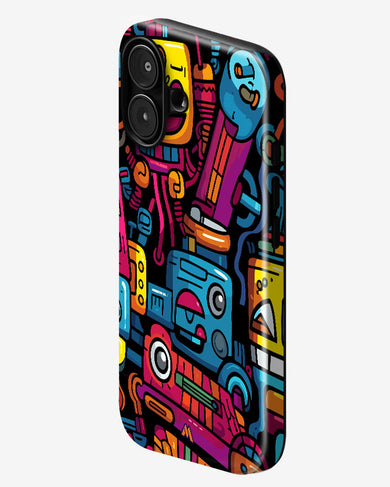 Doodle Robots Gloss Shell Case (Apple)