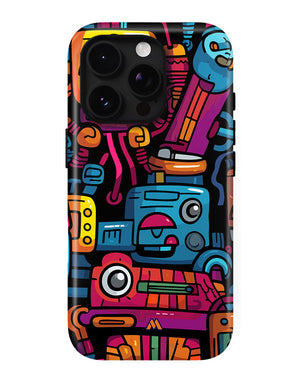 Doodle Robots Gloss Shell Case (Apple)