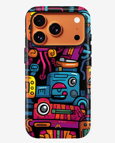 Doodle Robots Gloss Shell Case (Apple)