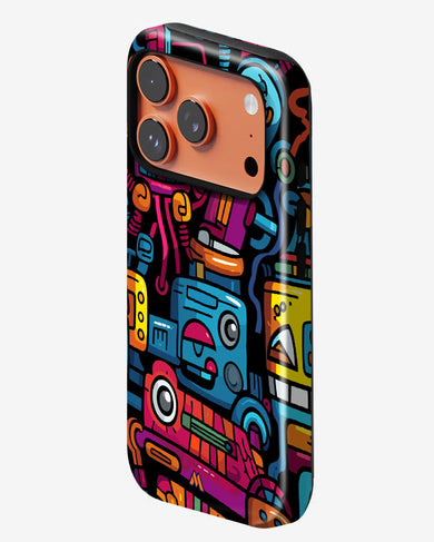 Doodle Robots Gloss Shell Case (Apple)