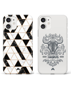 Taurus Black White Patchwork Hard Case Phone Cover Combo (Apple)