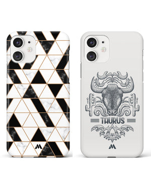 Taurus Black White Patchwork Hard Case Phone Cover Combo-(Apple)